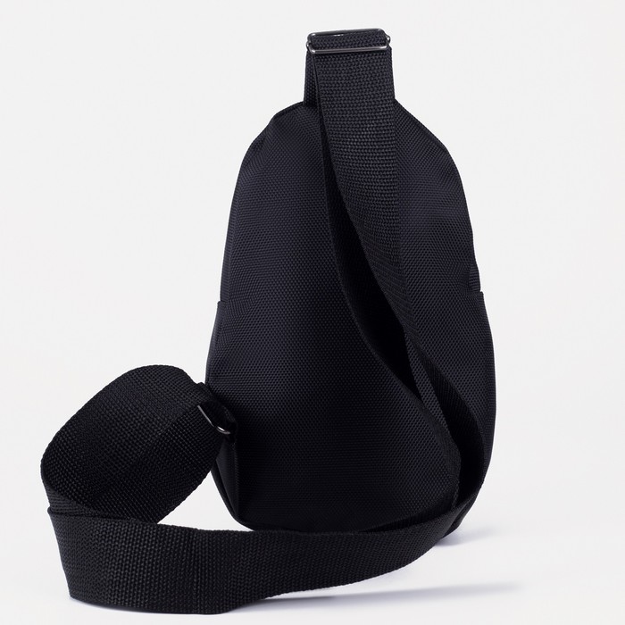 картинка Рюкзак-слинг «Енотик», 15х10х26 см, отдел на молнии, наружный карман, регулируемый ремень, чёрный от магазина Компания+